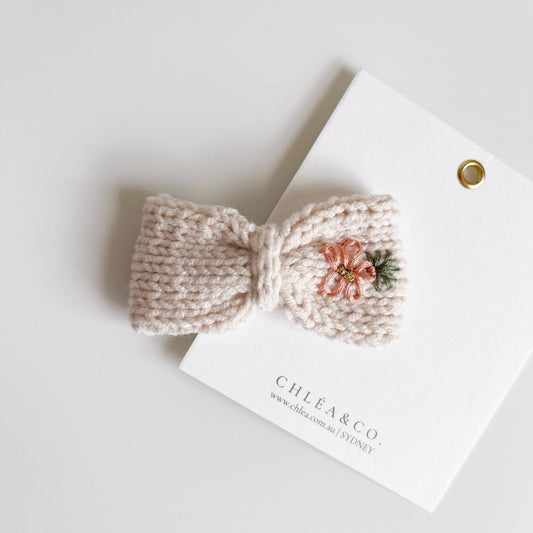 Lily Claire Crochet Bow Clip - Chléa & Co.