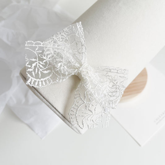 Livia Lace Bow Headband - Chléa & Co.