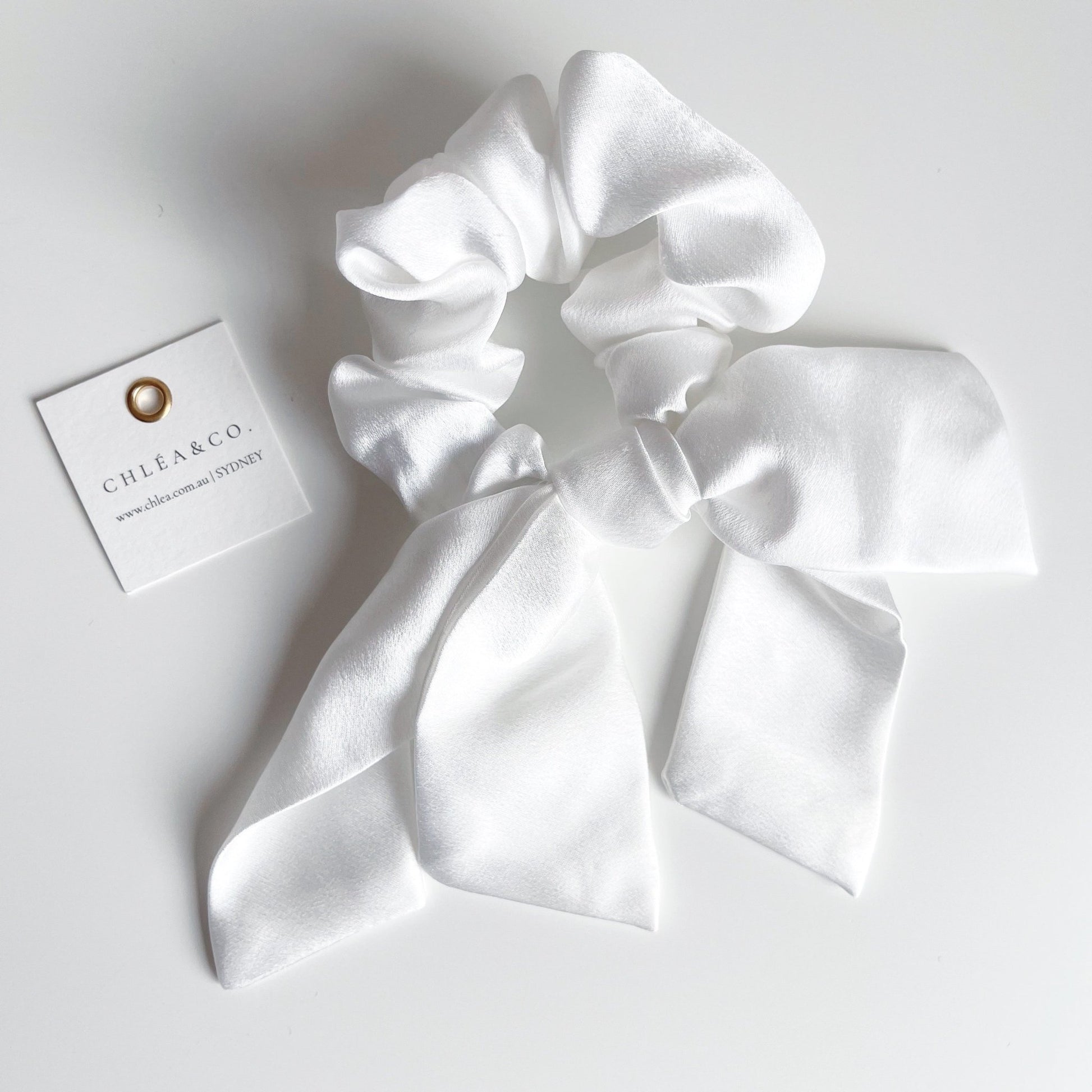 Long Tail Satin Scrunchie - Chléa & Co.
