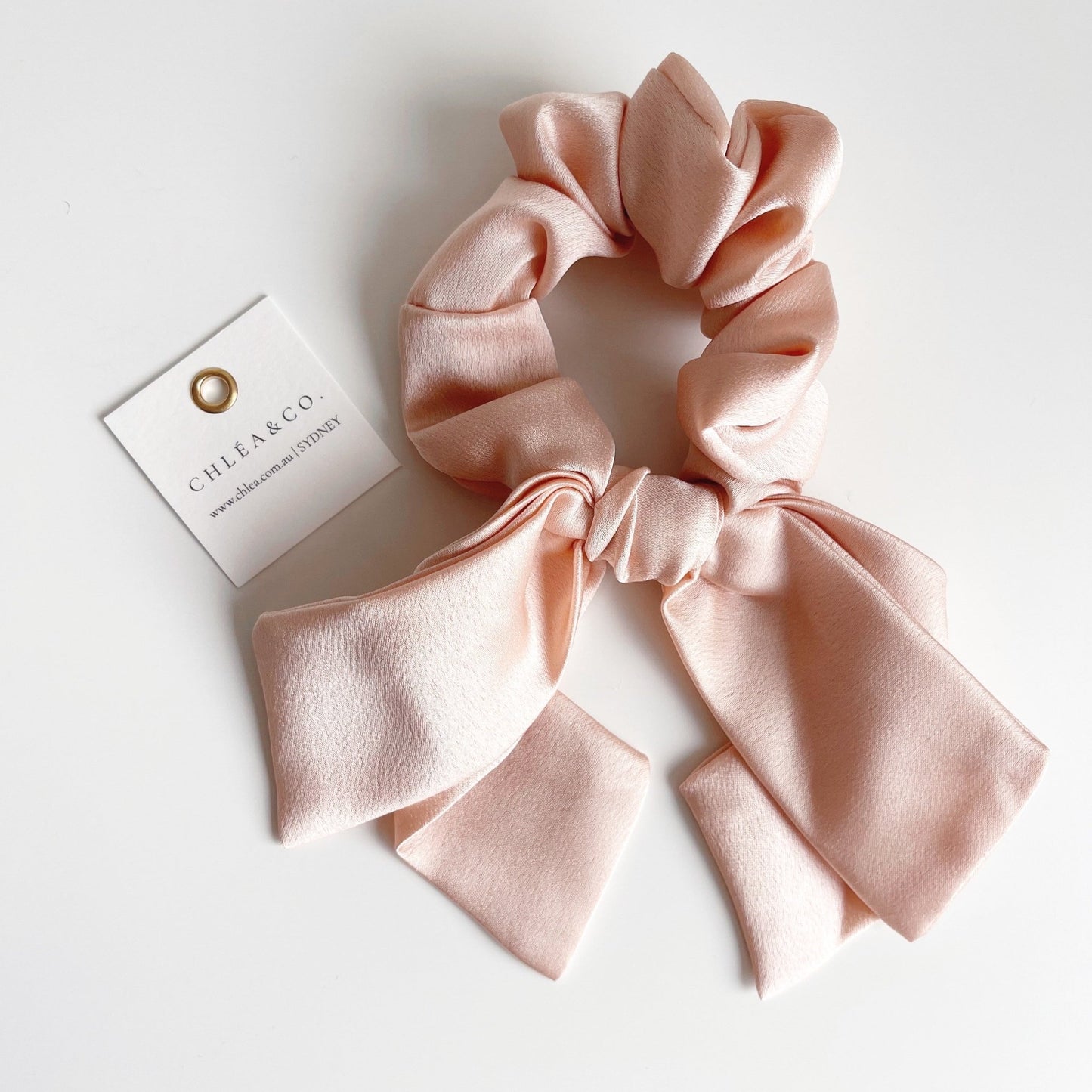 Long Tail Satin Scrunchie - Chléa & Co.