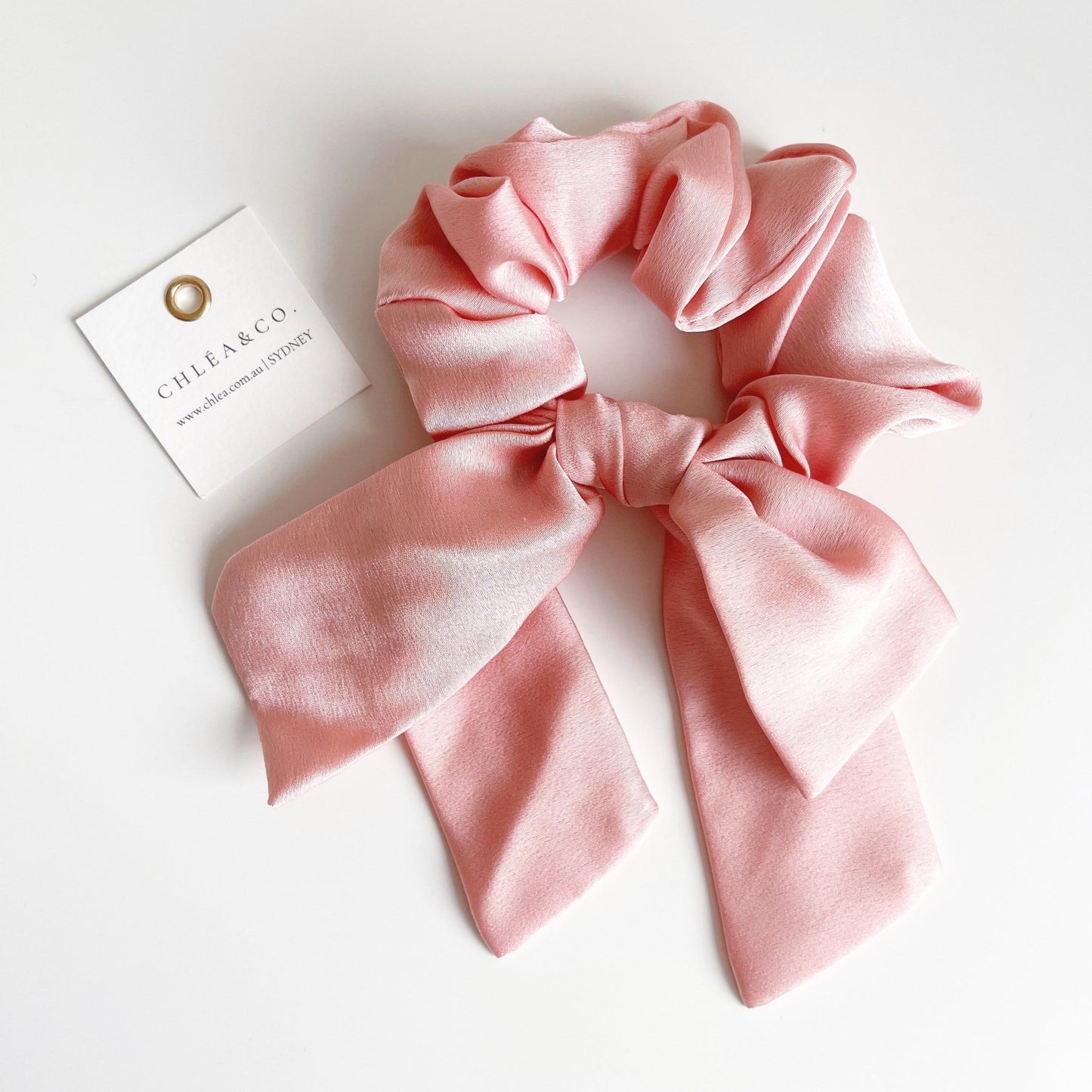 Long Tail Satin Scrunchie - Chléa & Co.