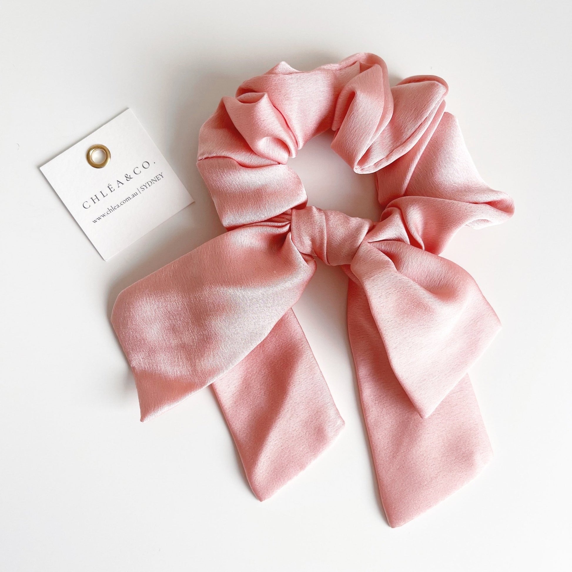 Long Tail Satin Scrunchie - Chléa & Co.