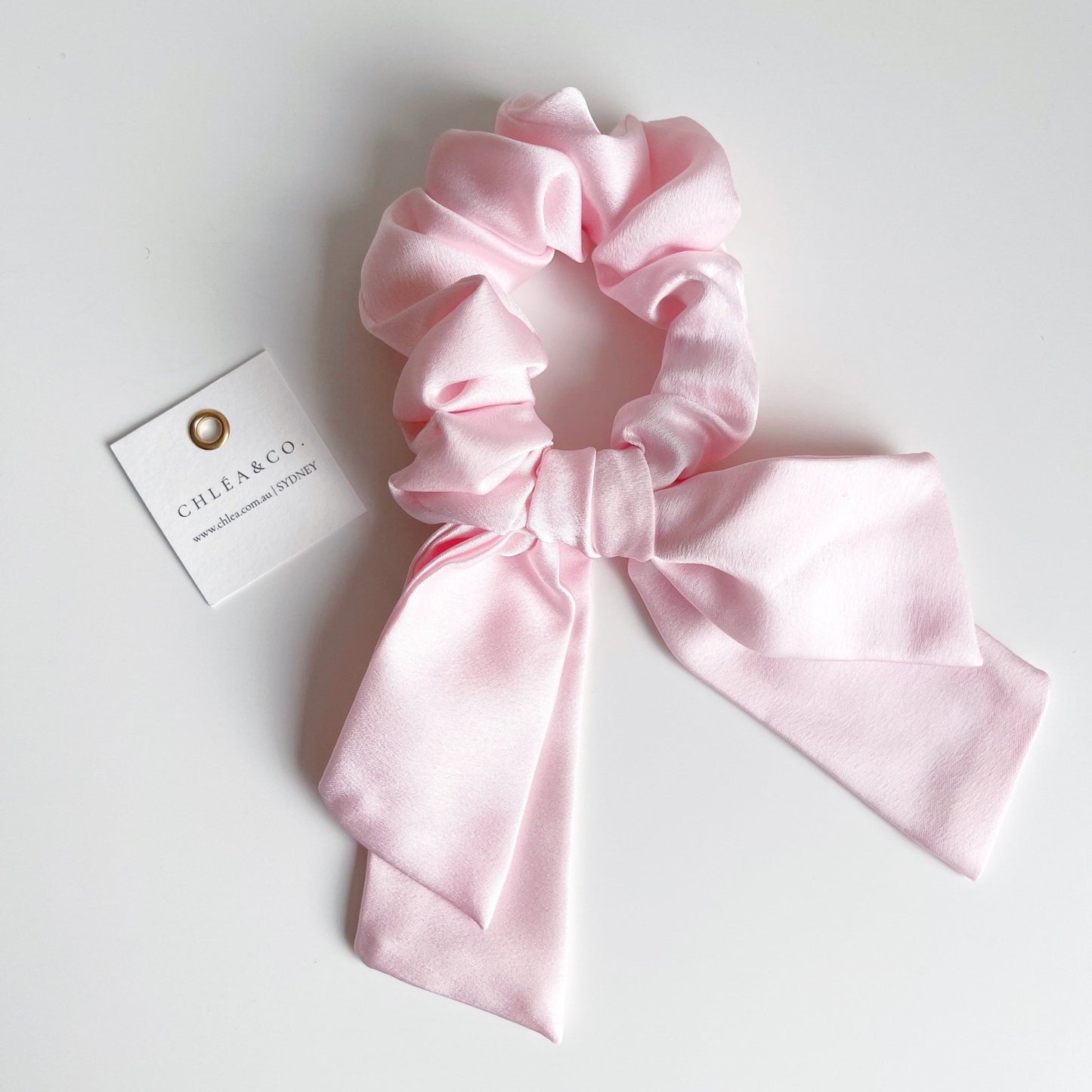 Long Tail Satin Scrunchie - Chléa & Co.