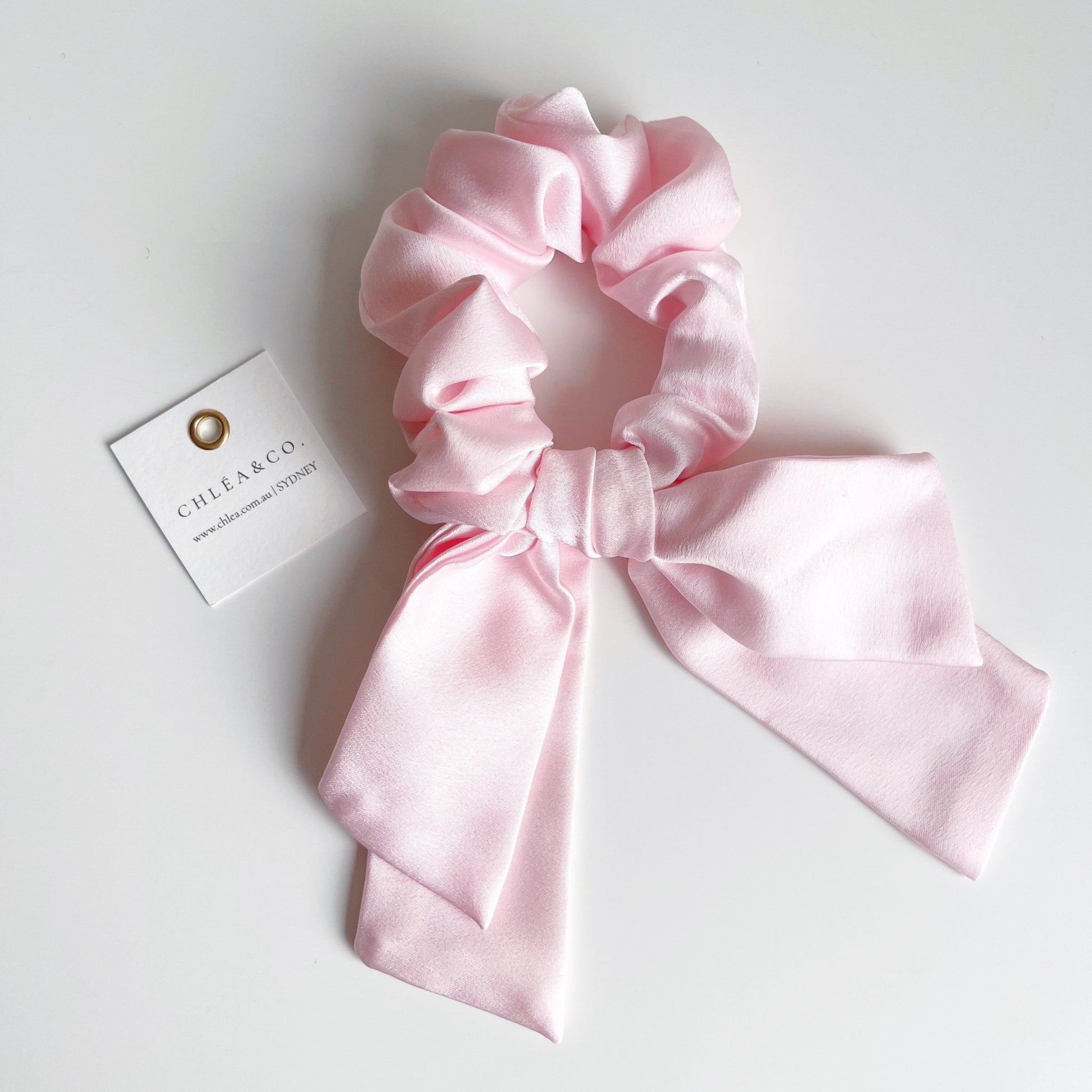 Long Tail Satin Scrunchie - Chléa & Co.