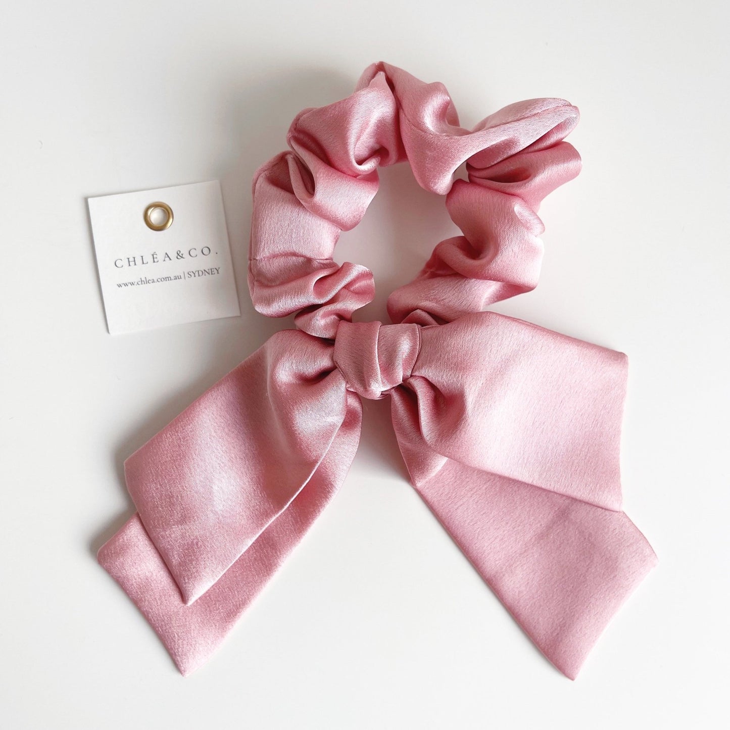 Long Tail Satin Scrunchie - Chléa & Co.