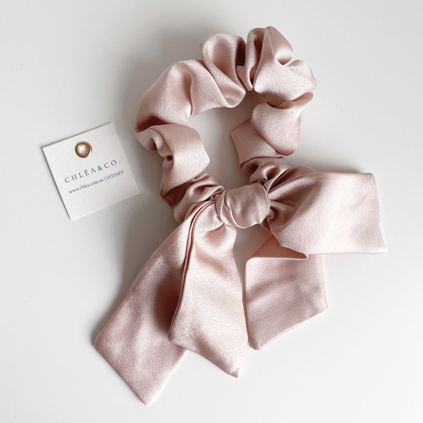 Long Tail Satin Scrunchie - Chléa & Co.