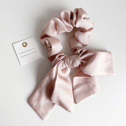 Long Tail Satin Scrunchie - Chléa & Co.