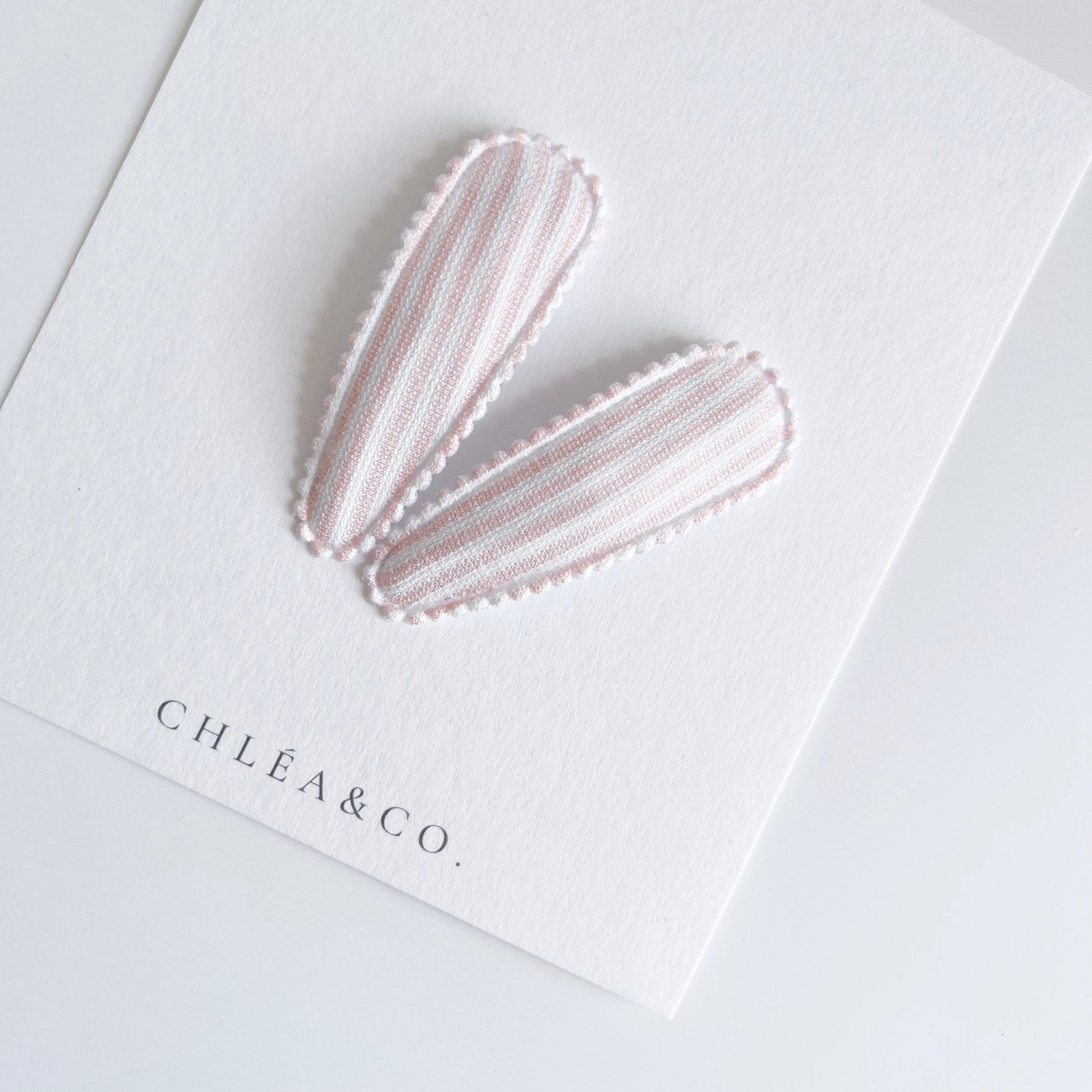 Lyla Fabric Covered Snap Clip - Chléa & Co.