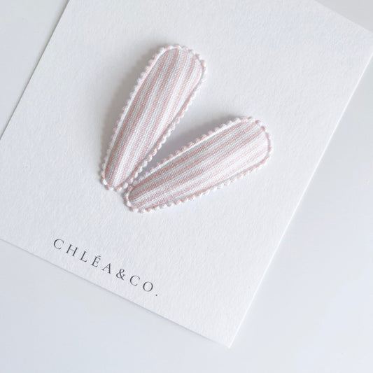 Lyla Fabric Covered Snap Clip - Chléa & Co.