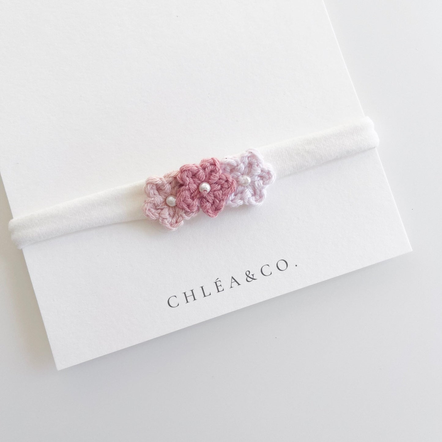 Mini Flower Crochet Headband - Chléa & Co.