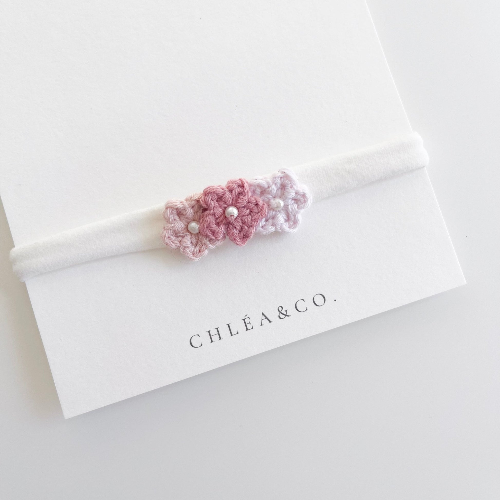 Mini Flower Crochet Headband - Chléa & Co.