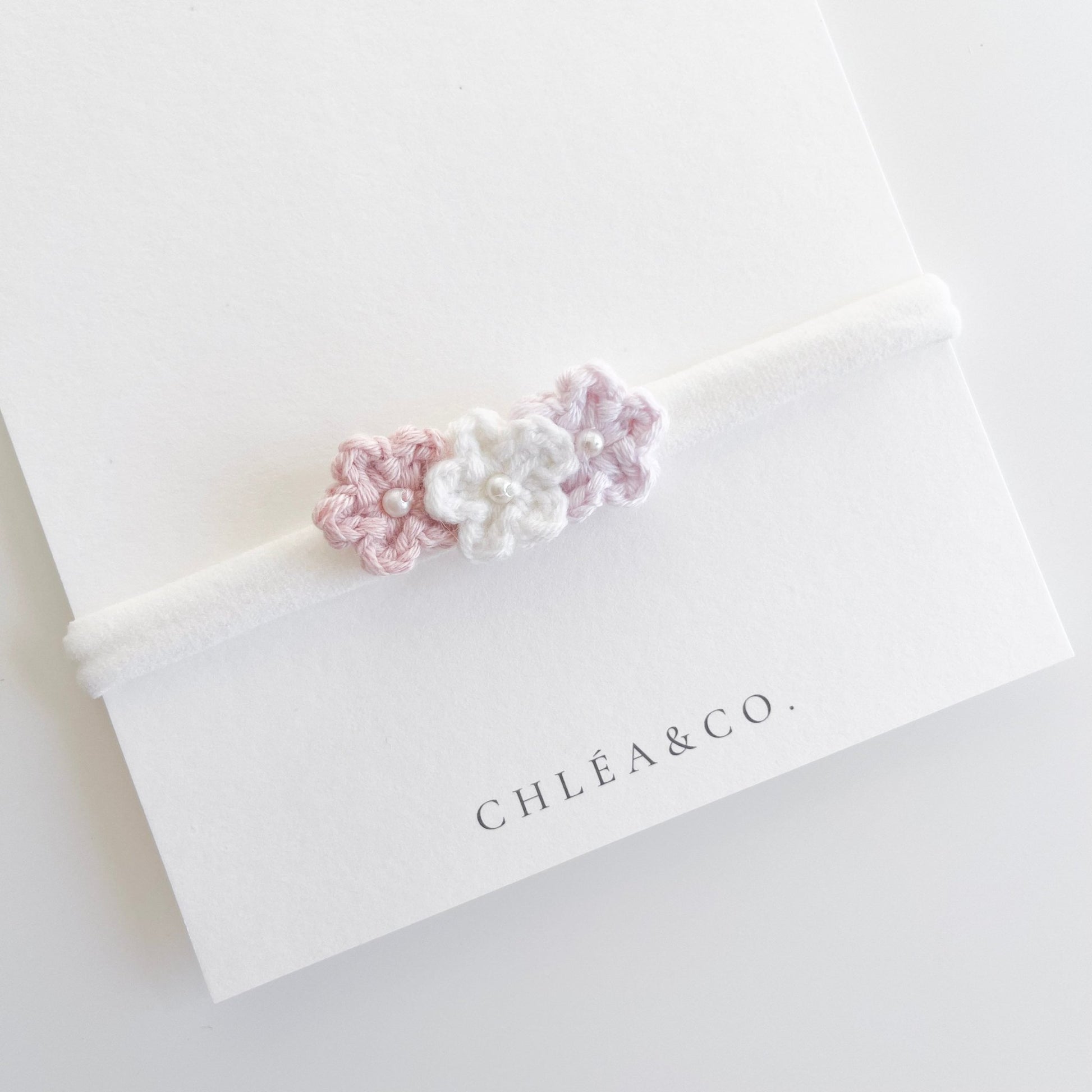 Mini Flower Crochet Headband - Chléa & Co.