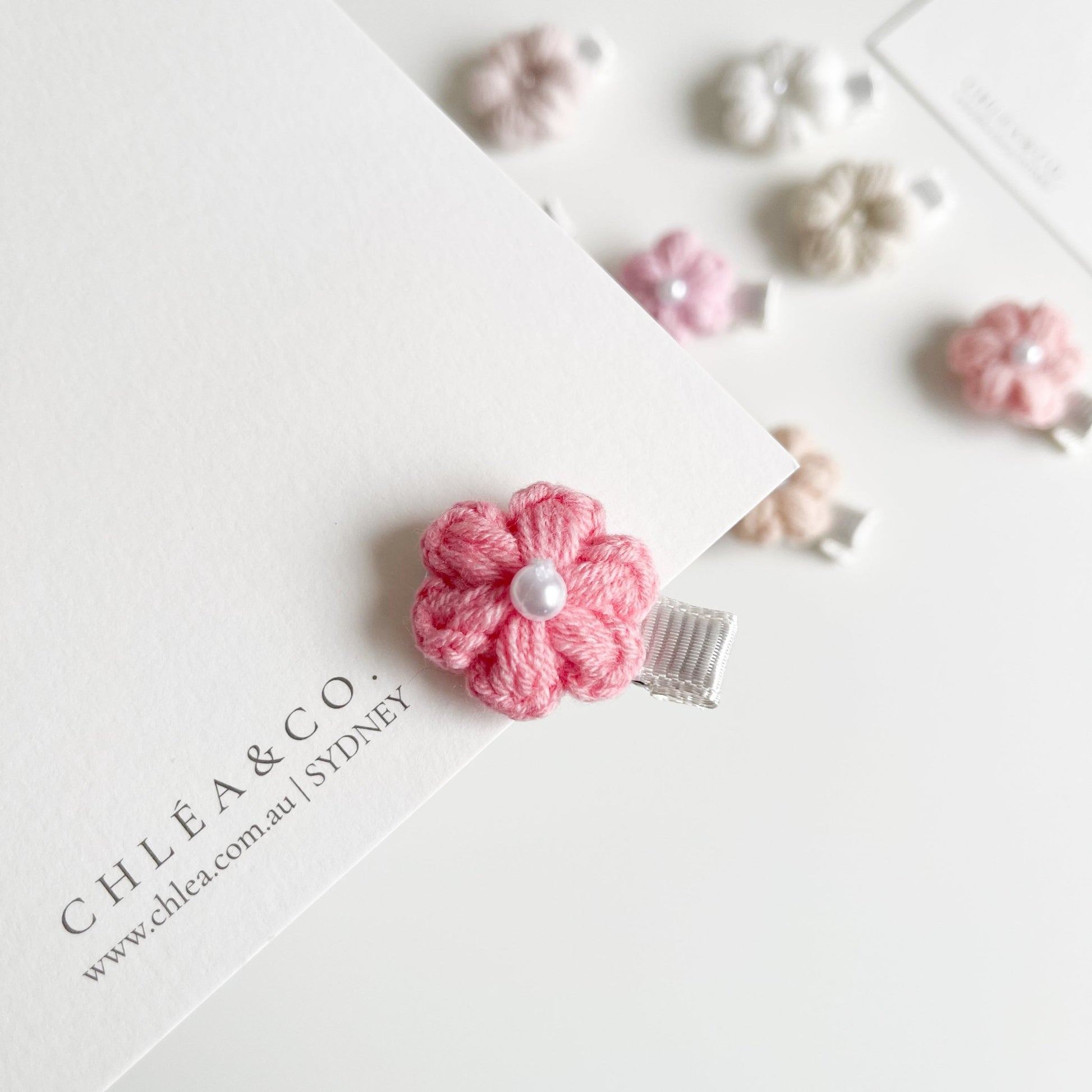 Mini Periwinkle Crochet Clip - Chléa & Co.