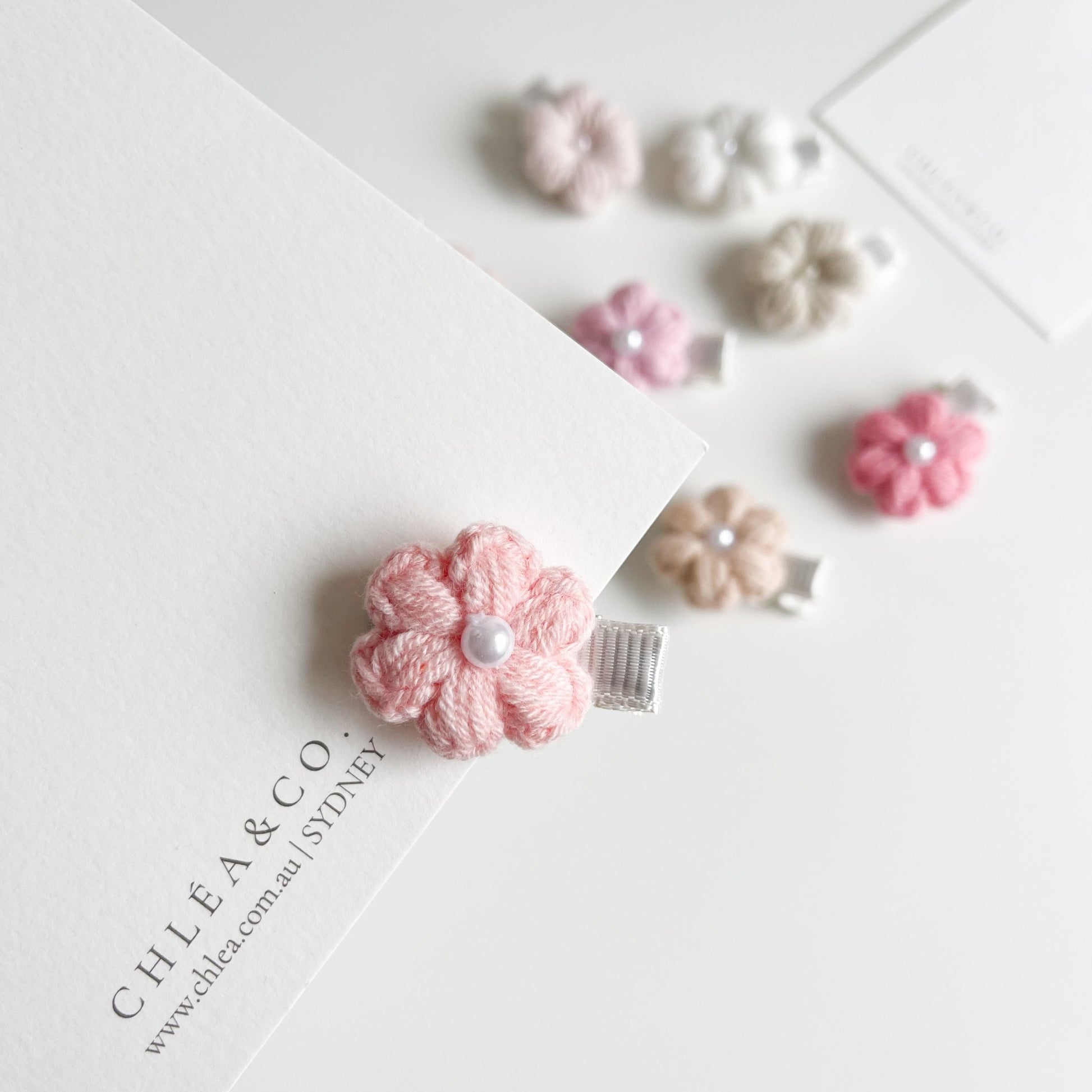 Mini Periwinkle Crochet Clip - Chléa & Co.