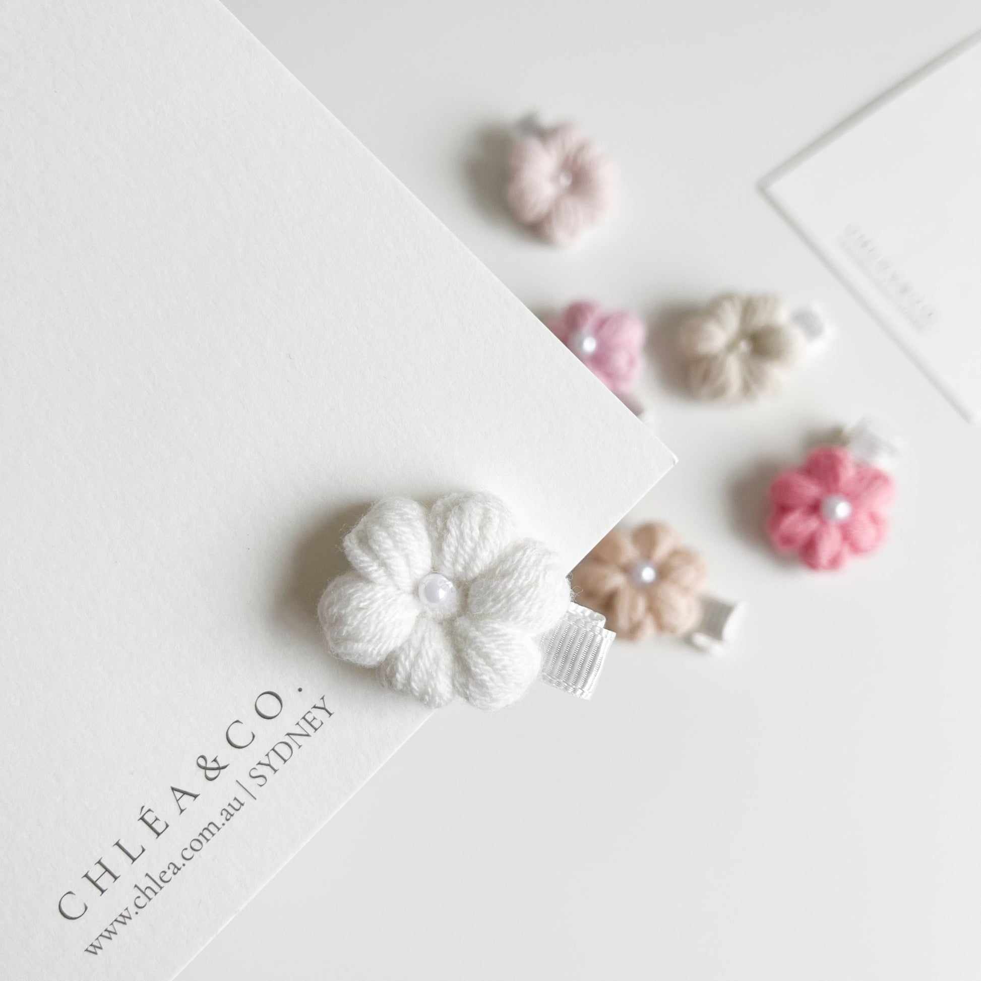 Mini Periwinkle Crochet Clip - Chléa & Co.