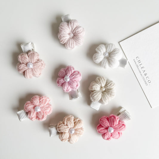 Mini Periwinkle Crochet Clip - Chléa & Co.
