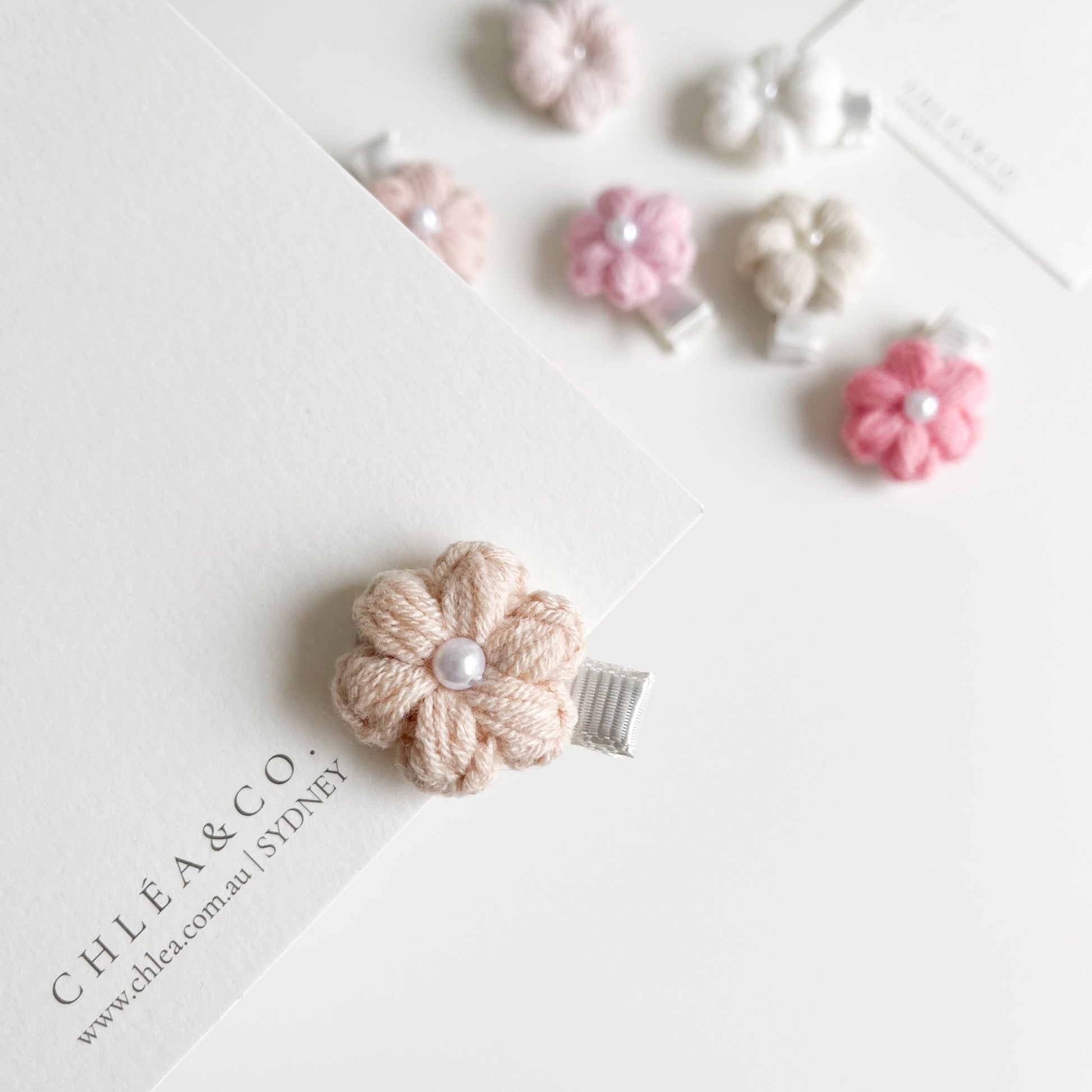 Mini Periwinkle Crochet Clip - Chléa & Co.
