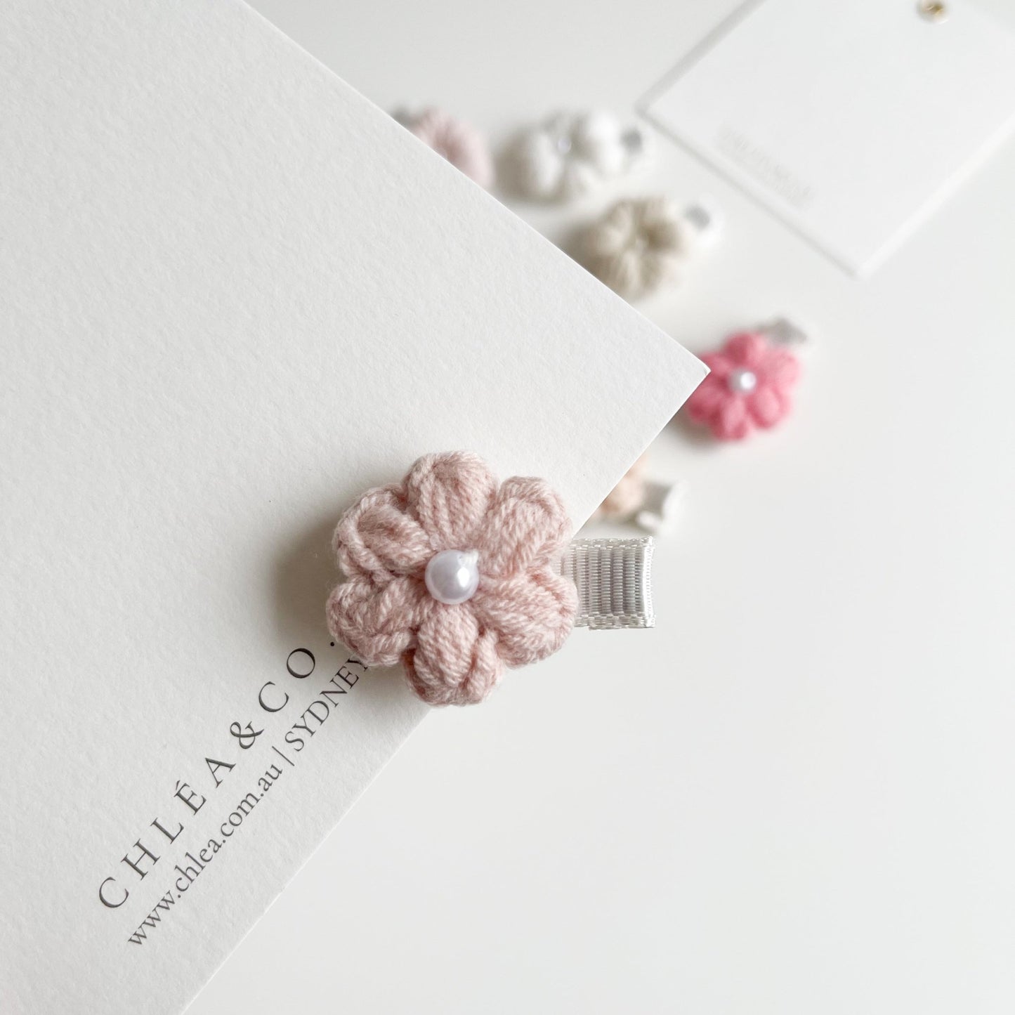 Mini Periwinkle Crochet Clip - Chléa & Co.