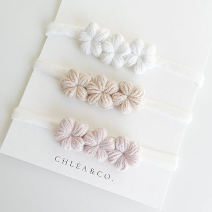 Mini Periwinkle Crochet Headband - Chléa & Co.