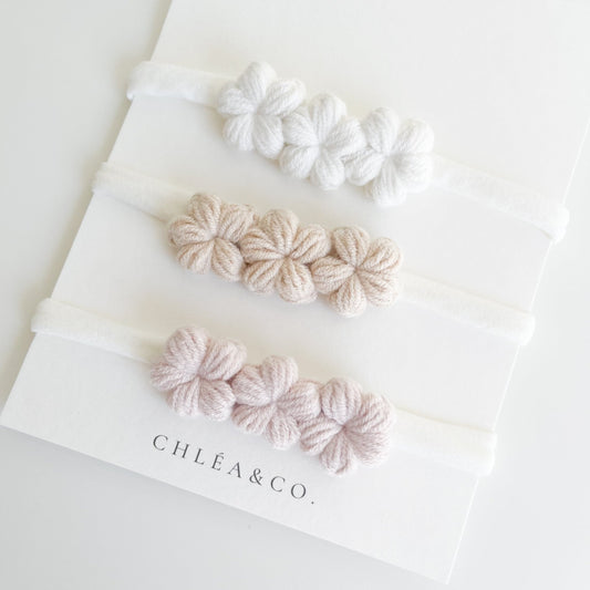 Mini Periwinkle Crochet Headband - Chléa & Co.