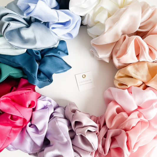 Mini Satin Scrunchies - Chléa & Co.