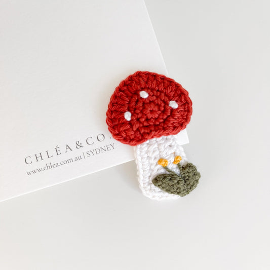 Mushroom Crochet Clip - Chléa & Co.