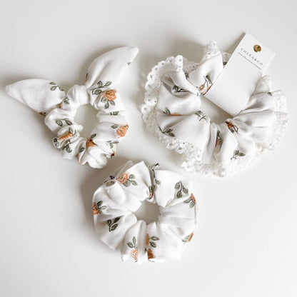 Orange Field Scrunchies - Chléa & Co.