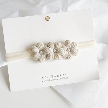 Pearl Periwinkle Crochet Headband - Chléa & Co.