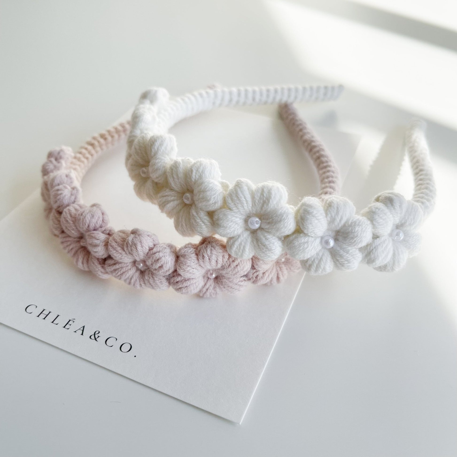 Periwinkle Crown Crochet Headband - Chléa & Co.