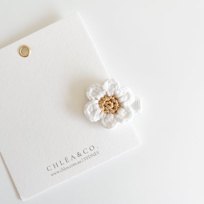 Petite Cherry Blossom Crochet Clip - Chléa & Co.