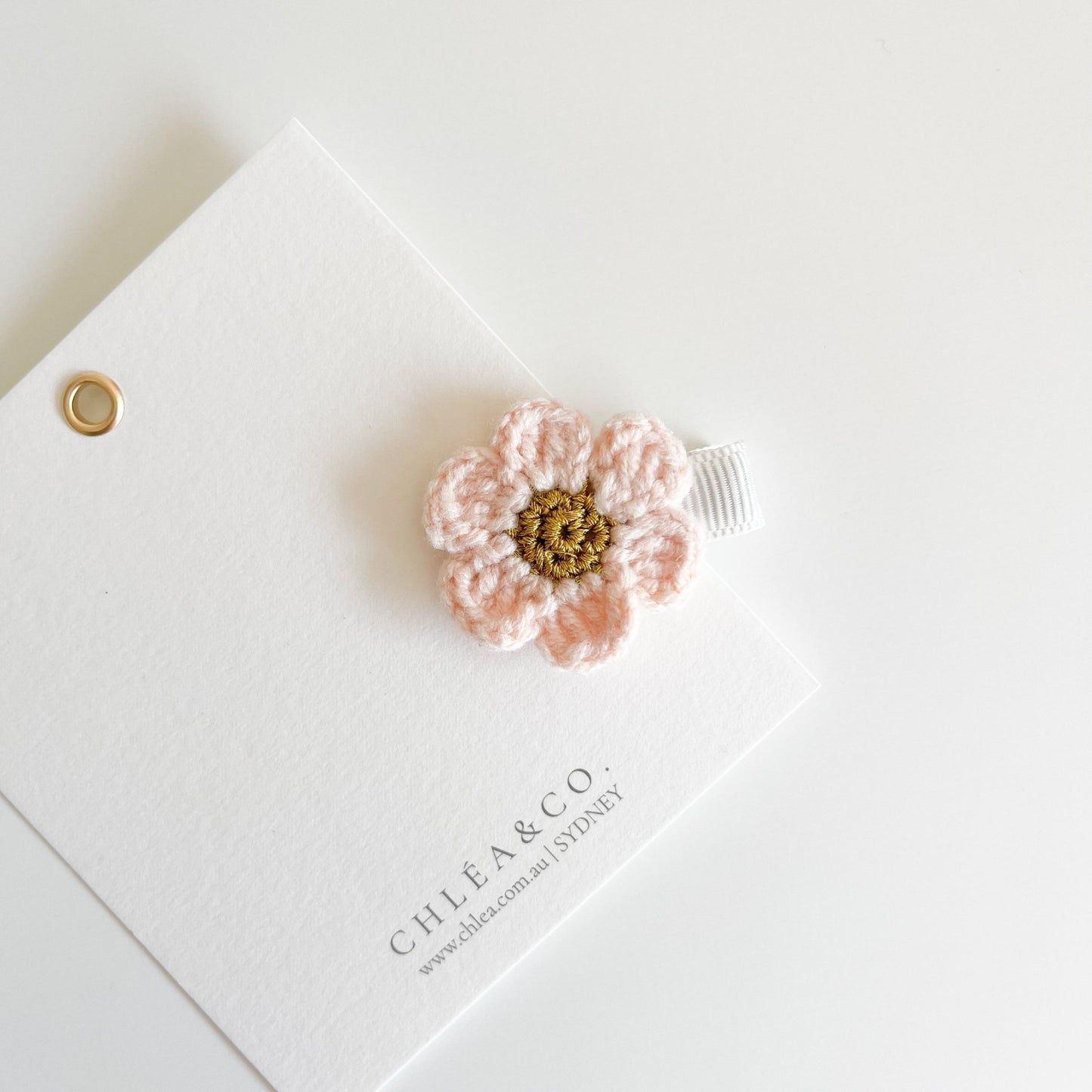 Petite Cherry Blossom Crochet Clip - Chléa & Co.