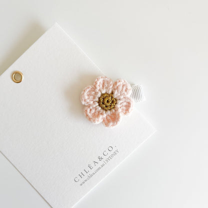 Petite Cherry Blossom Crochet Clip - Chléa & Co.