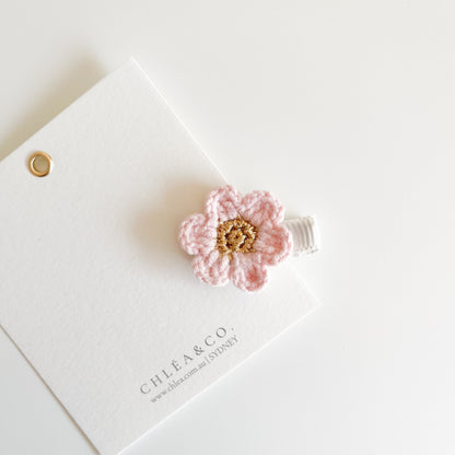 Petite Cherry Blossom Crochet Clip - Chléa & Co.