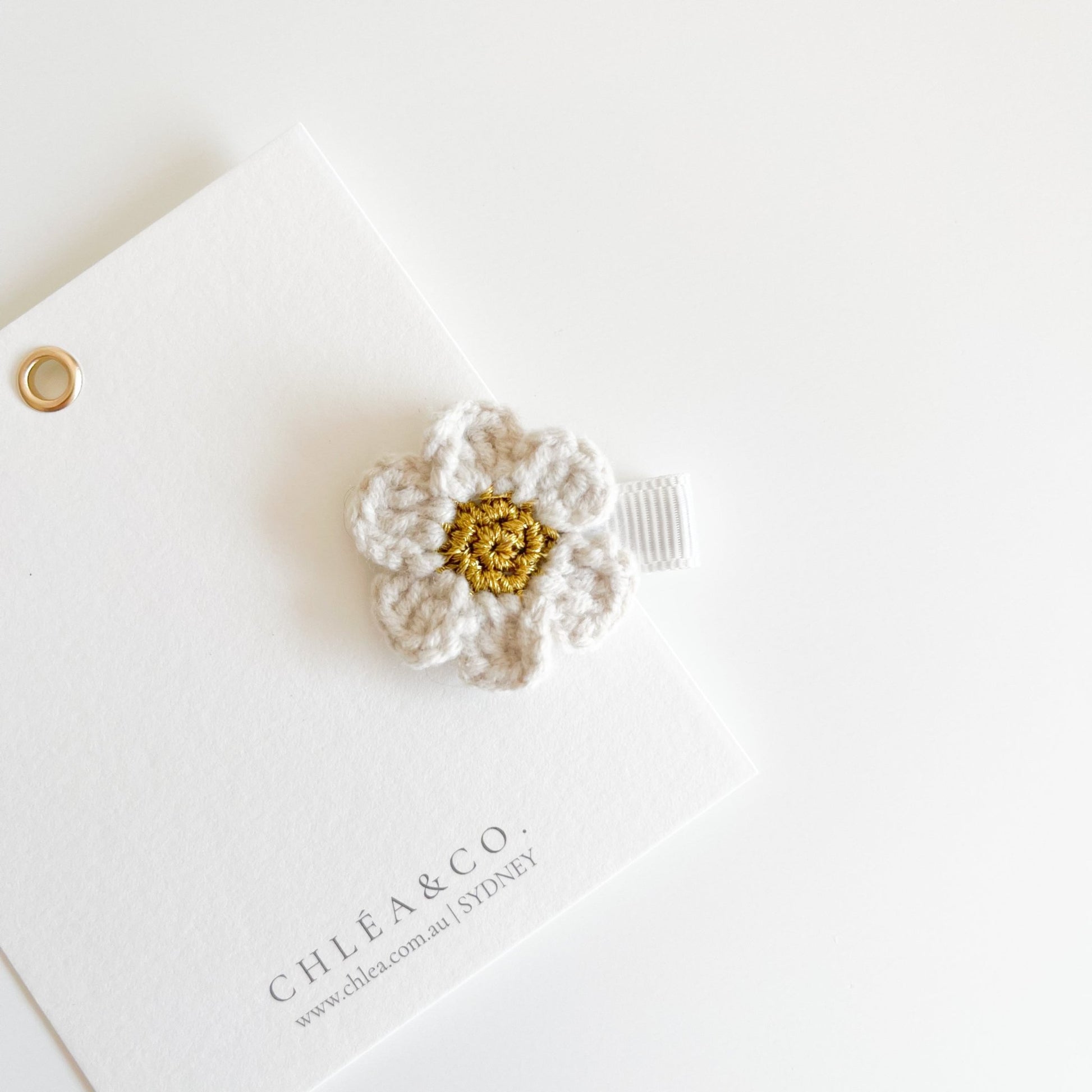 Petite Cherry Blossom Crochet Clip - Chléa & Co.