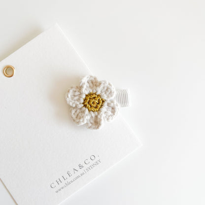 Petite Cherry Blossom Crochet Clip - Chléa & Co.