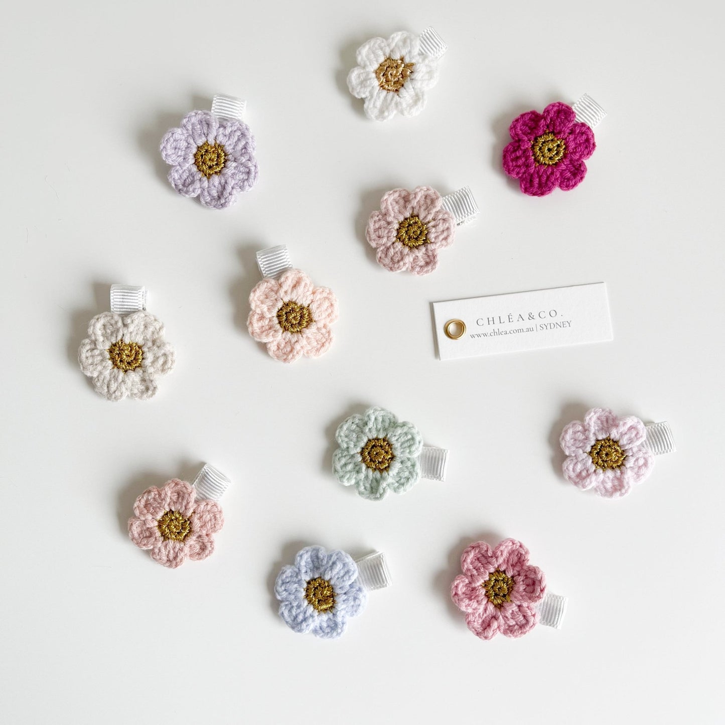 Petite Cherry Blossom Crochet Clip - Chléa & Co.