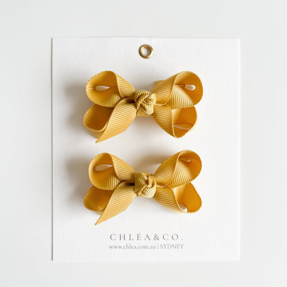 Petite Emilia Pigtail Bow Set - Chléa & Co.