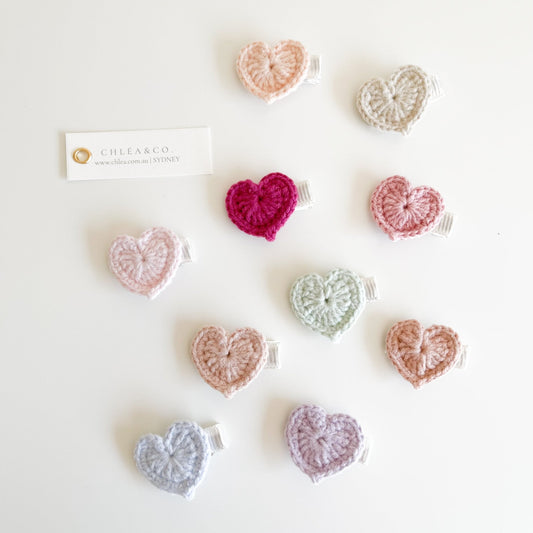 Petite Heart Crochet Clip - Chléa & Co.