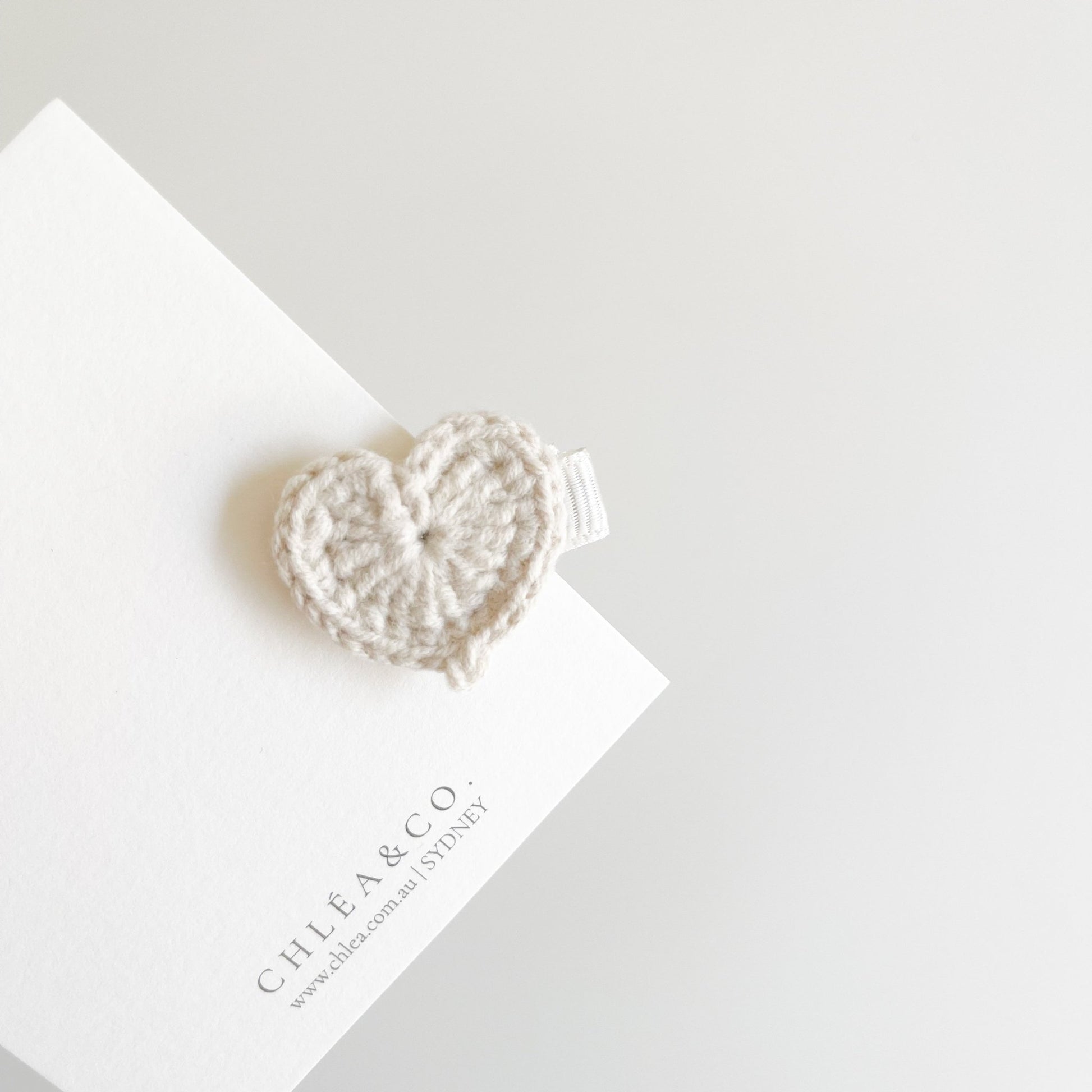 Petite Heart Crochet Clip - Chléa & Co.