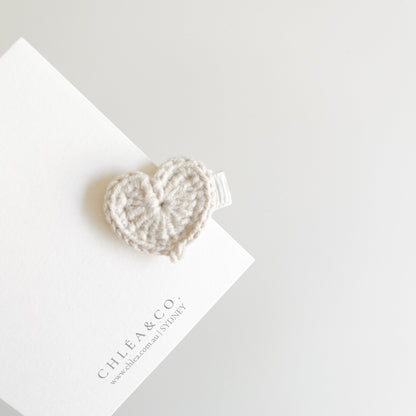 Petite Heart Crochet Clip - Chléa & Co.