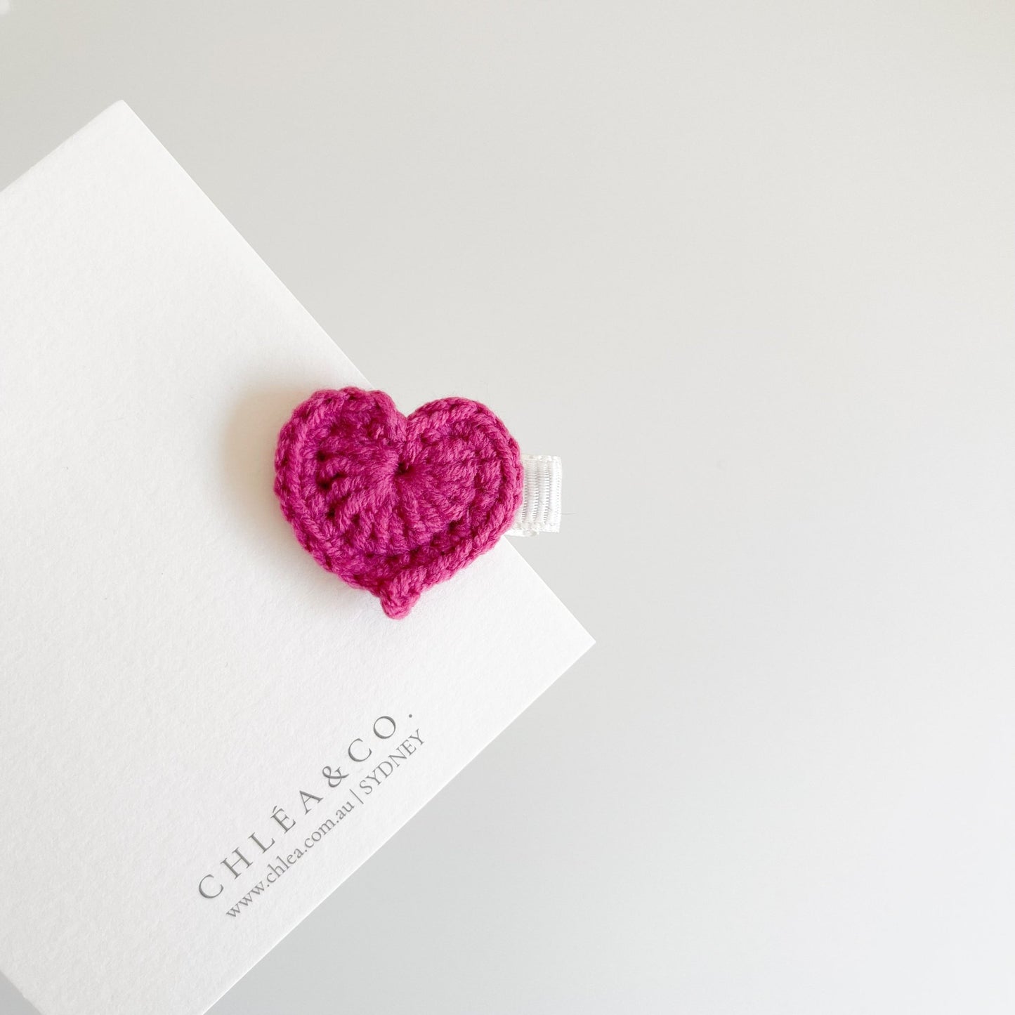 Petite Heart Crochet Clip - Chléa & Co.