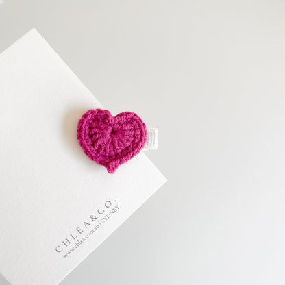 Petite Heart Crochet Clip - Chléa & Co.