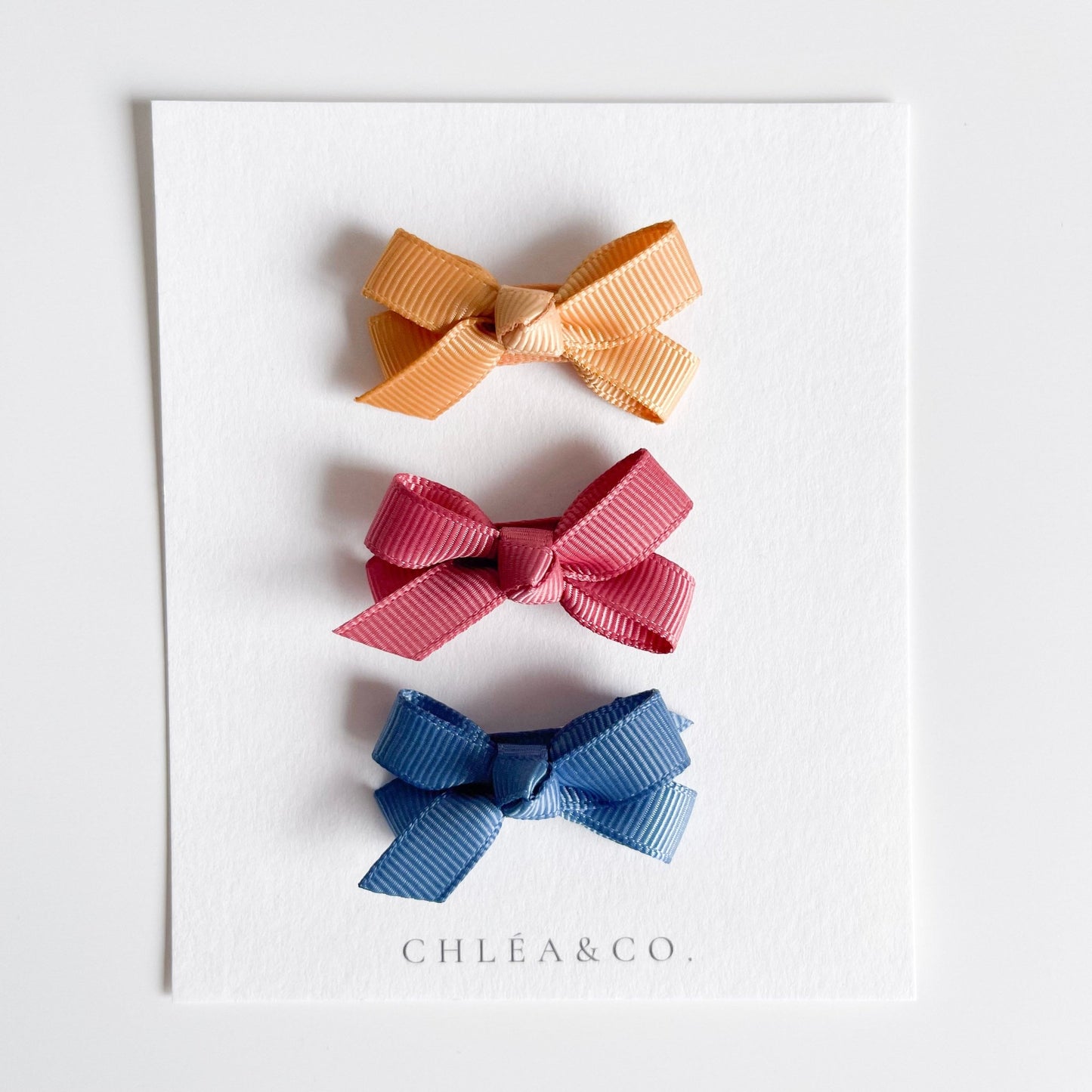 Petite Ribbon Bow Clip Set - Chléa & Co.