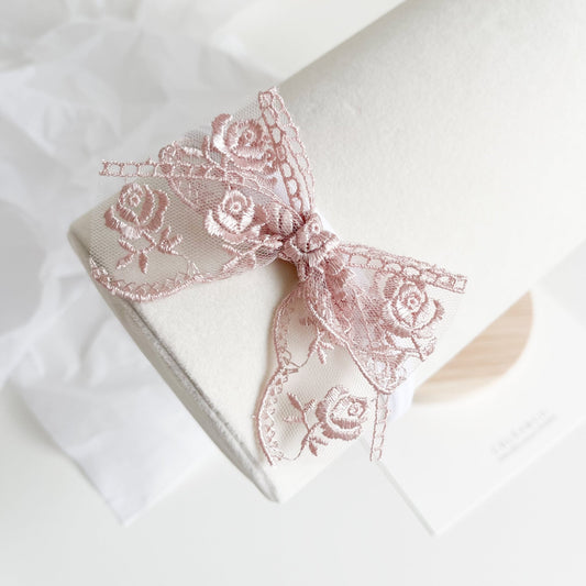 Rosalia Lace Bow Headband - Chléa & Co.
