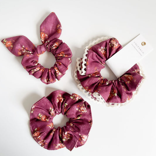 Rose Petal Floral Scrunchie - Chléa & Co.