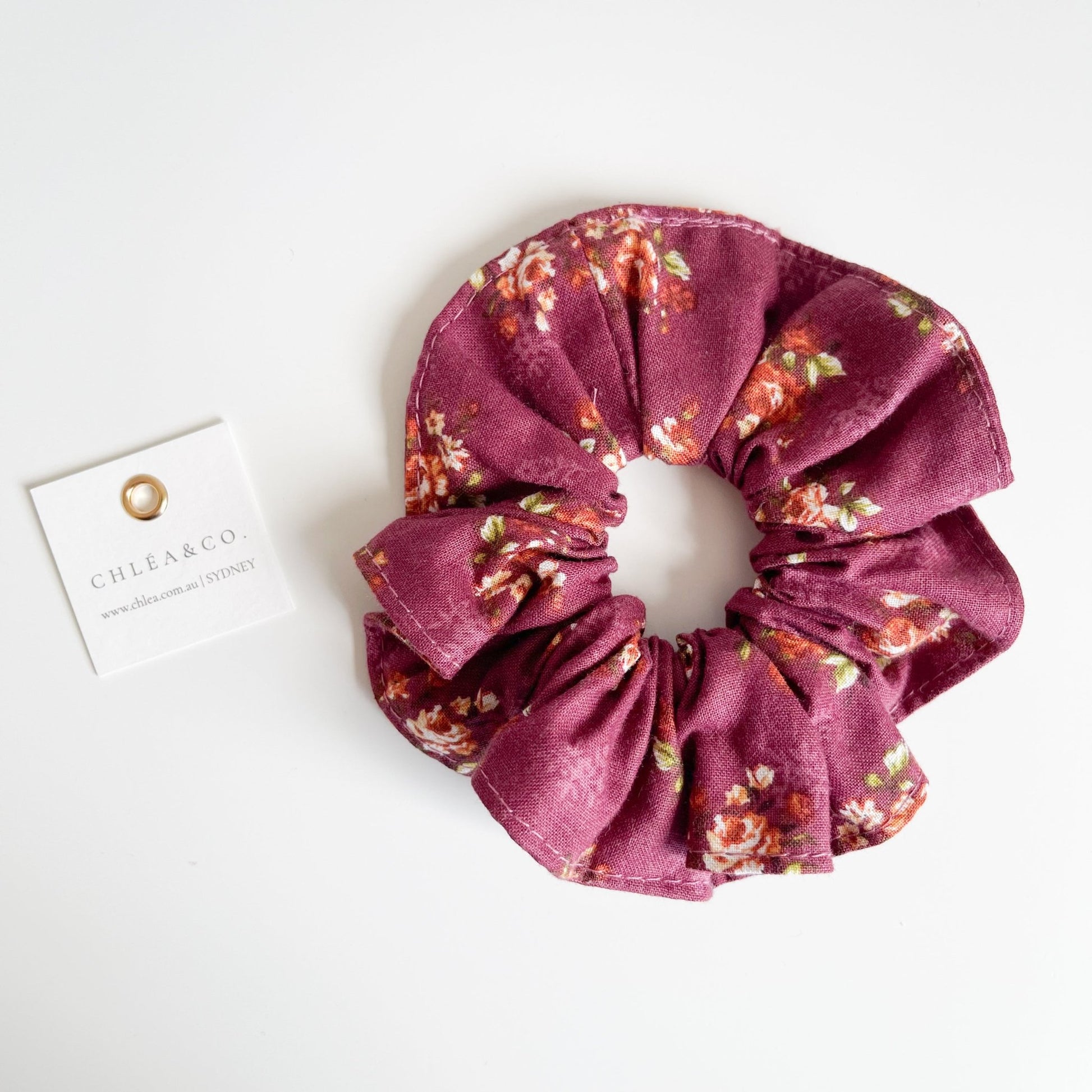 Rose Petal Floral Scrunchie - Chléa & Co.