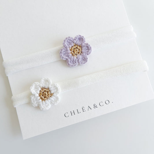Set of 2 Cherry Blossom Crochet Headband - Chléa & Co.
