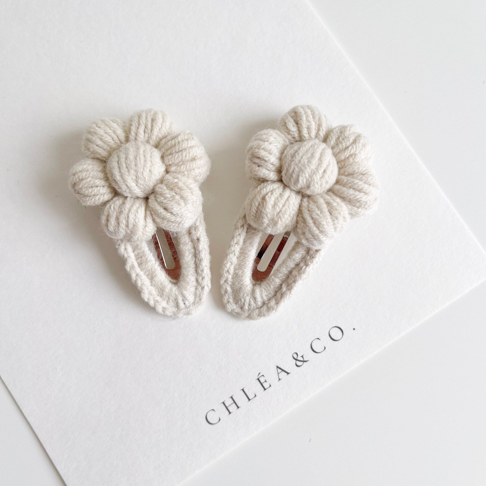 Set of 2 Clips Crochet Daisy - Chléa & Co.