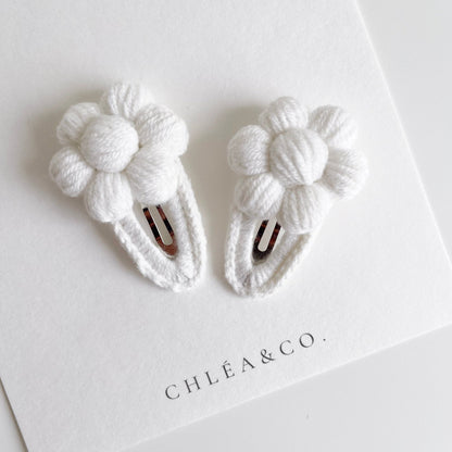 Set of 2 Clips Crochet Daisy - Chléa & Co.