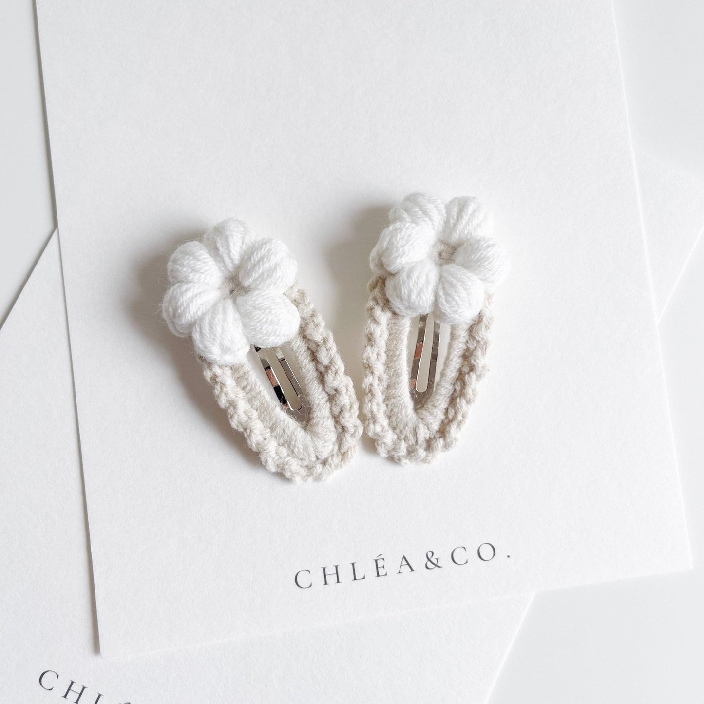 Set of 2 Periwinkle Crochet Clips - Chléa & Co.